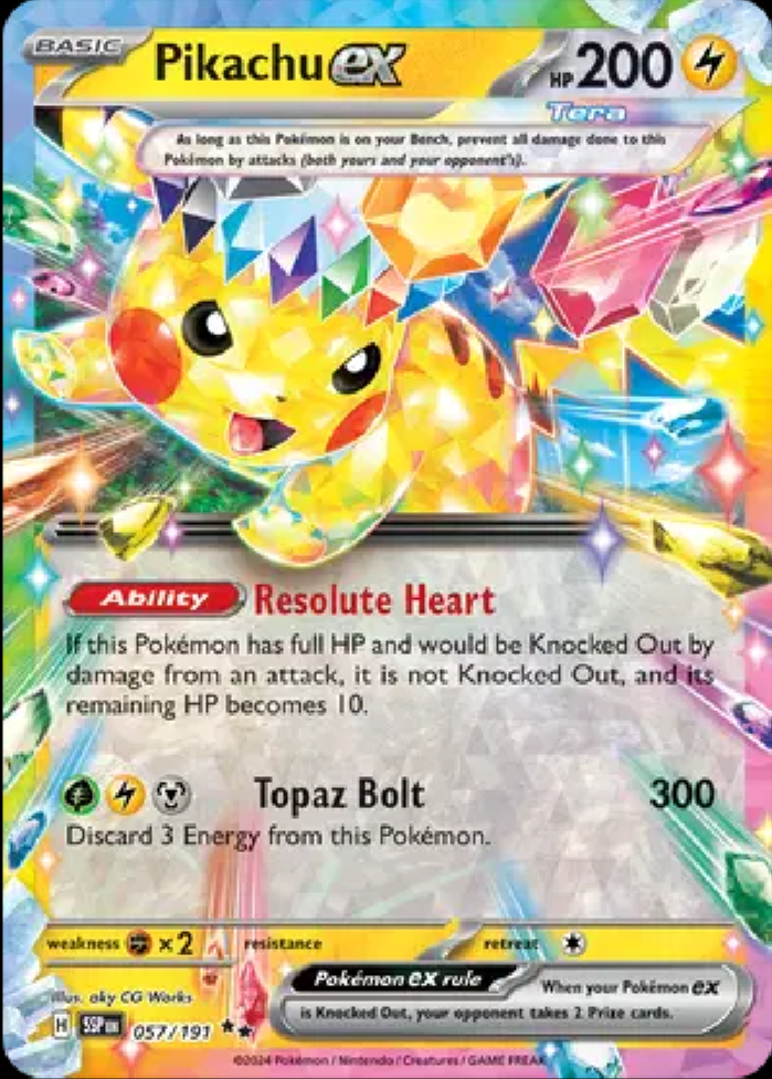 2024 Pokémon Pikachu ex #057/191 (English)