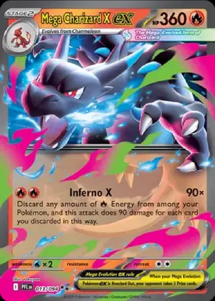 2025 Pokémon Mega Charizard X ex #013/094 (English)