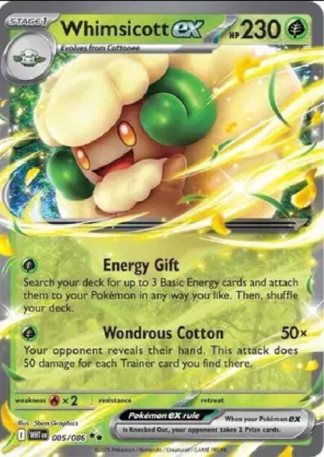 2025 Pokémon Whimsicott ex #005/086 (English)