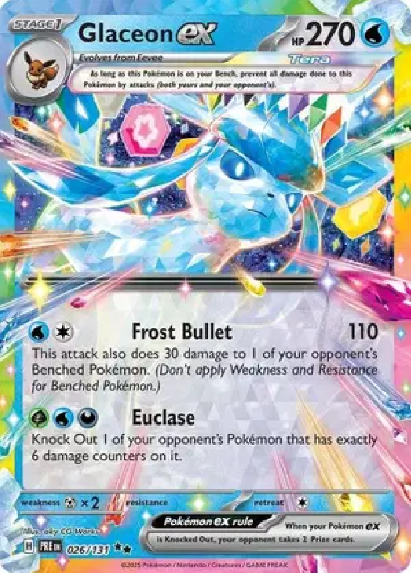 2025 Pokémon Glaceon ex #026/131 (English)