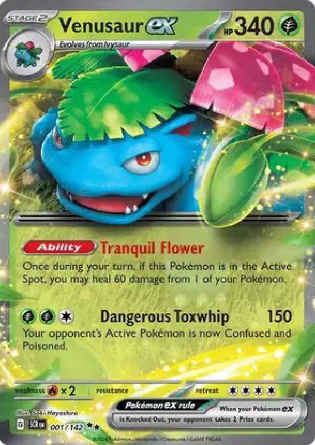 2024 Pokémon Venusaur ex #001/142 (English)