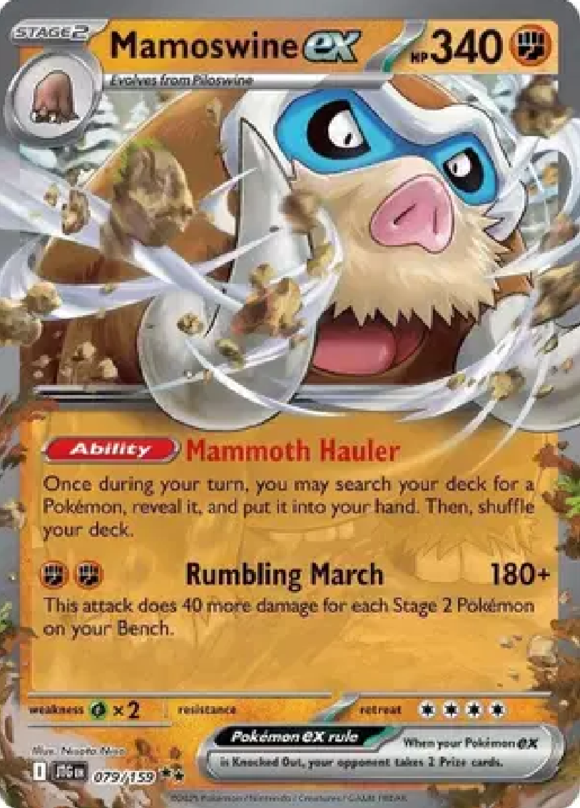 2025 Pokémon Mamoswine ex #079/159 (English)