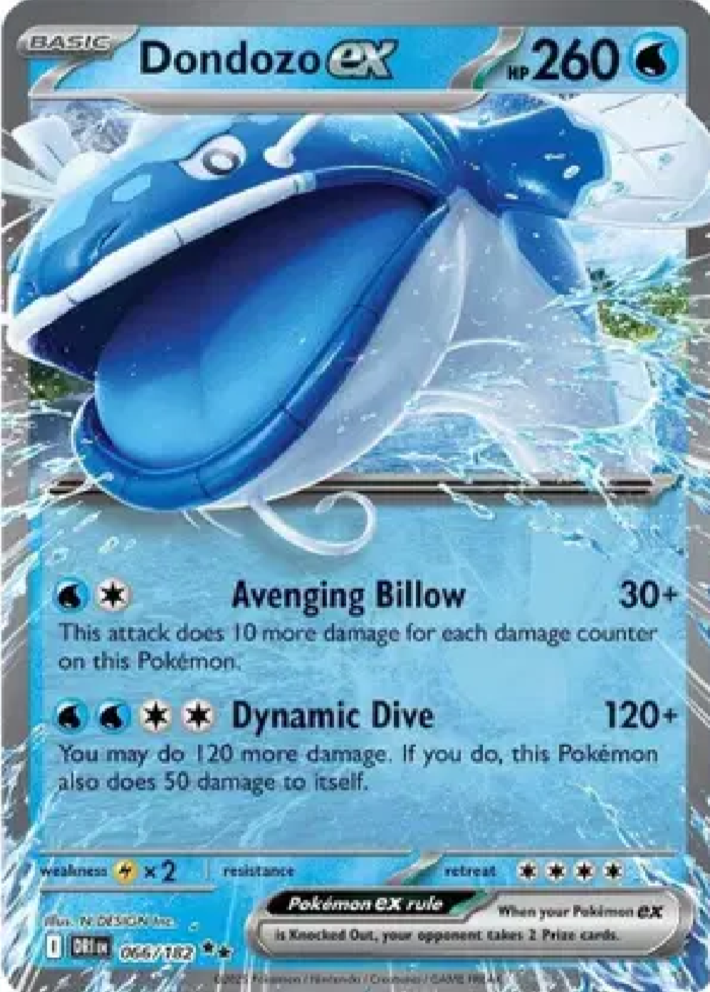 2023 Pokémon Dondozo ex #066/182 (English)