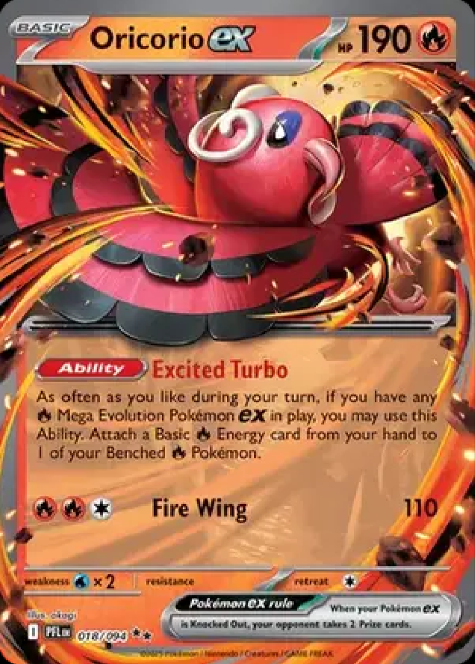 2025 Pokémon Oricorio ex #018/094 (English)