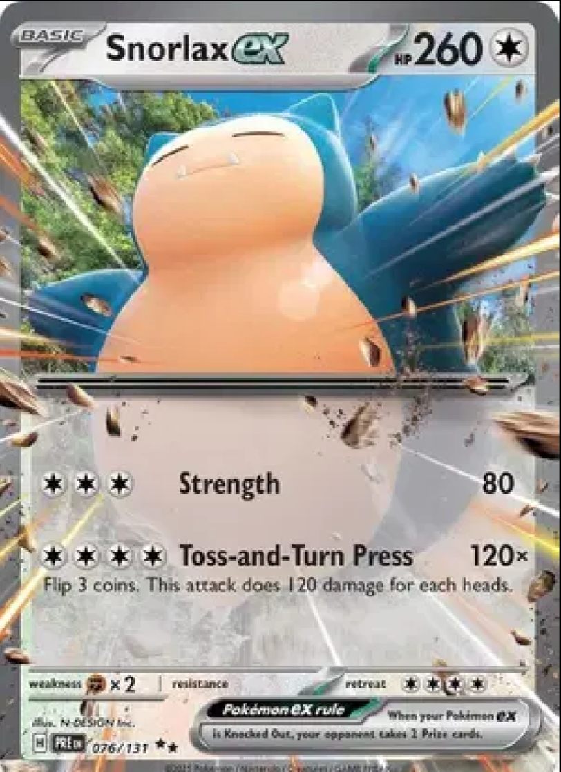 2025 Pokémon Snorlax ex #076/131 (English)