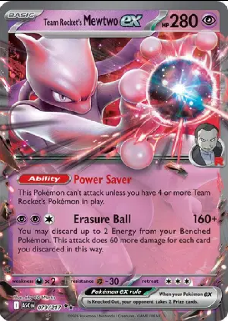 2026 Pokémon Team Rocket's Mewtwo ex #079/217 (English)