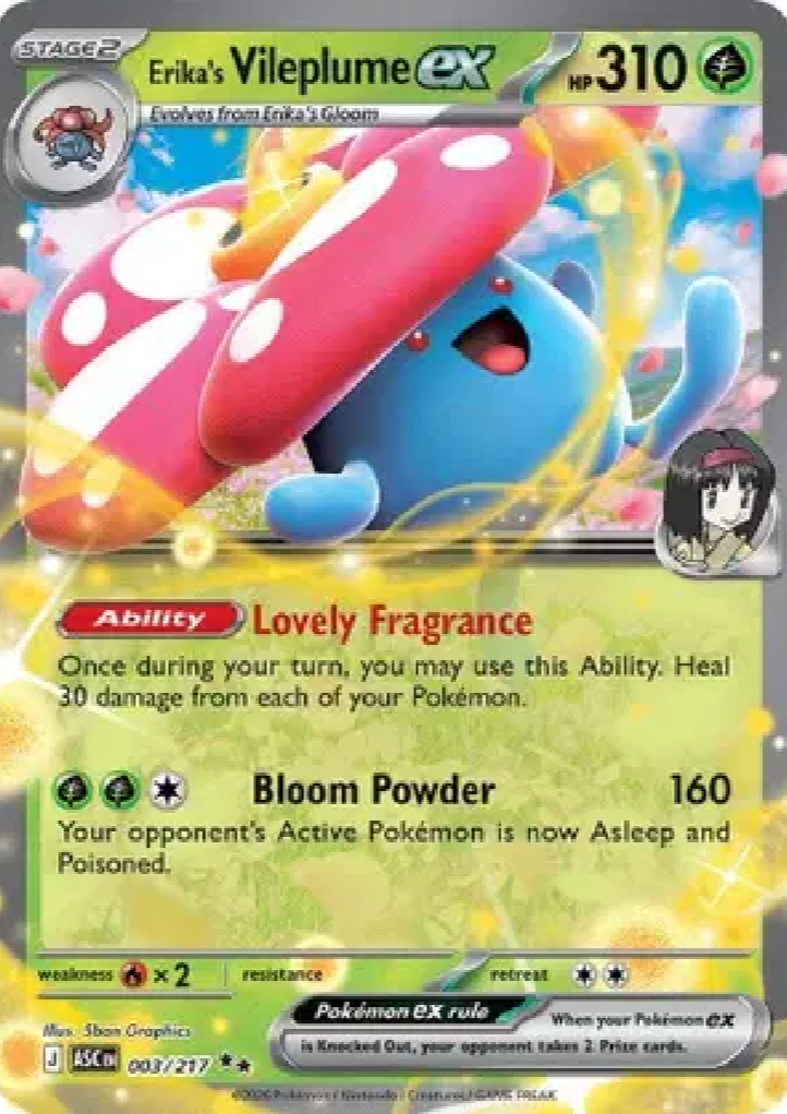 2026 Pokémon Erika's Vileplume ex #003/217 (English)