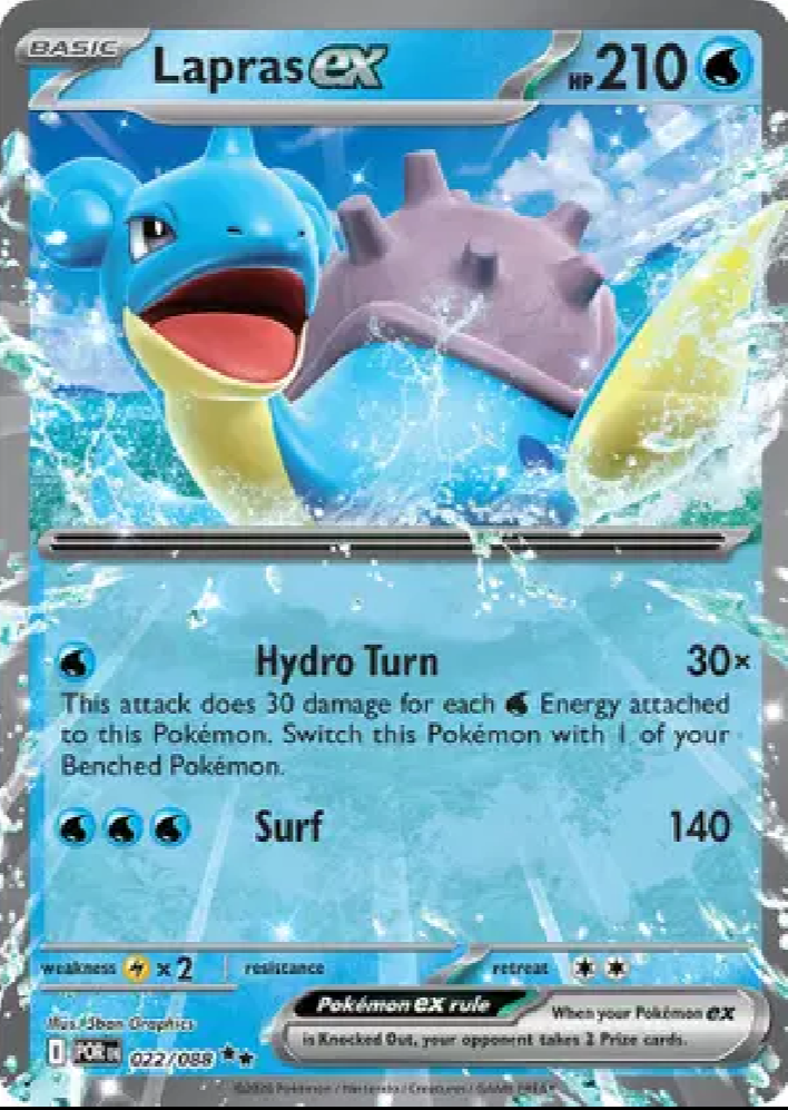 2025 Pokémon Lapras ex #022/088 (English)