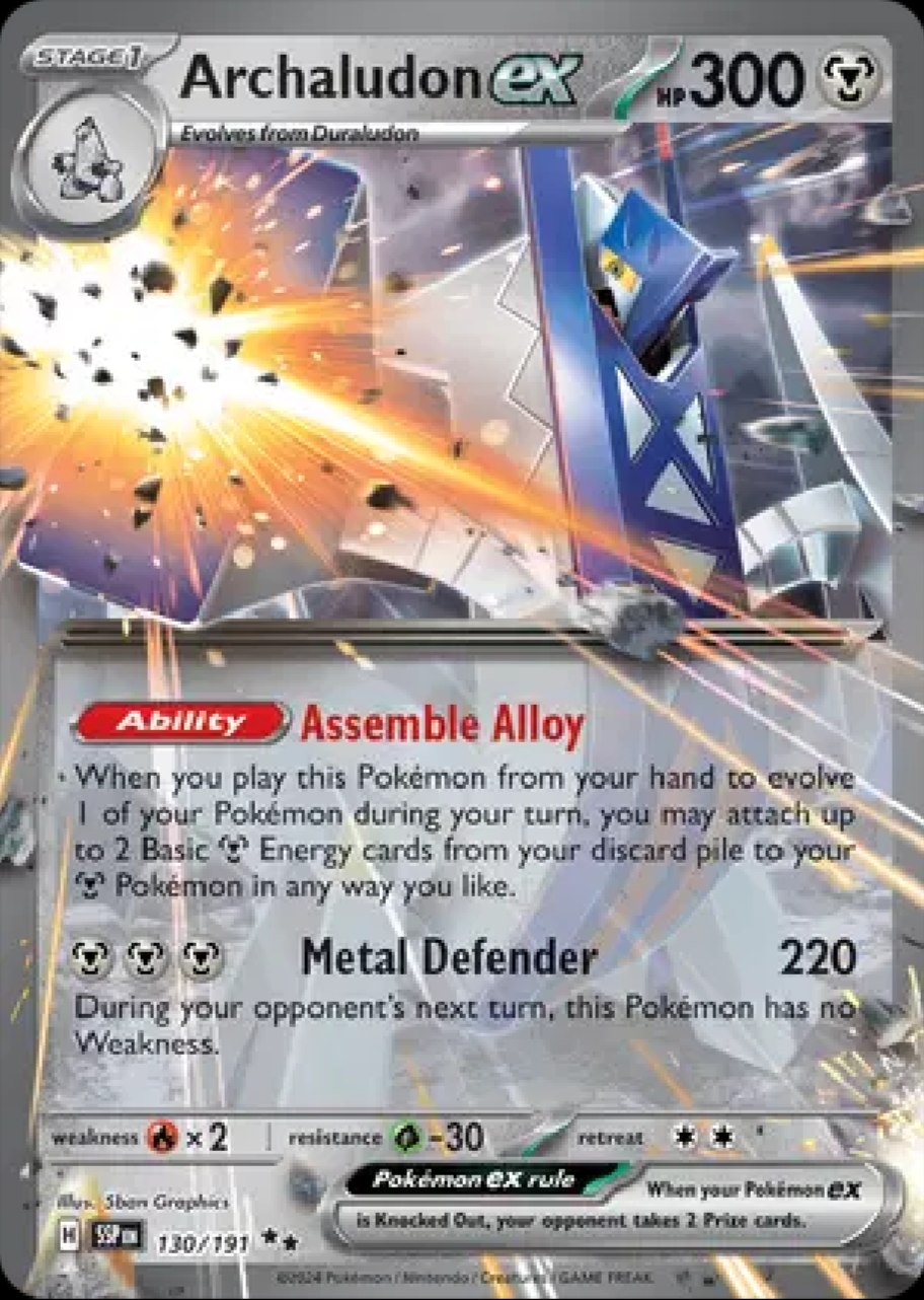 2024 Pokémon Archaludon ex #130/191 (English)