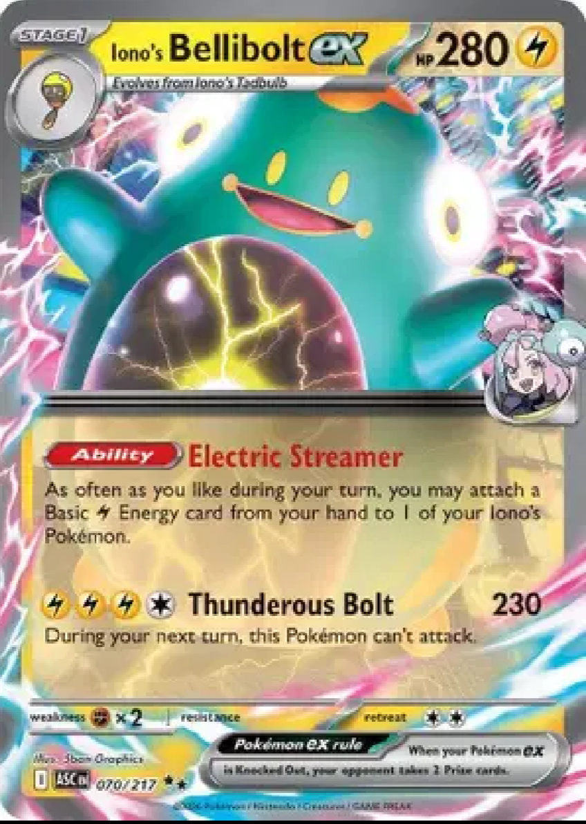 2026 Pokémon Iono's Bellibolt ex #070/217 (English)